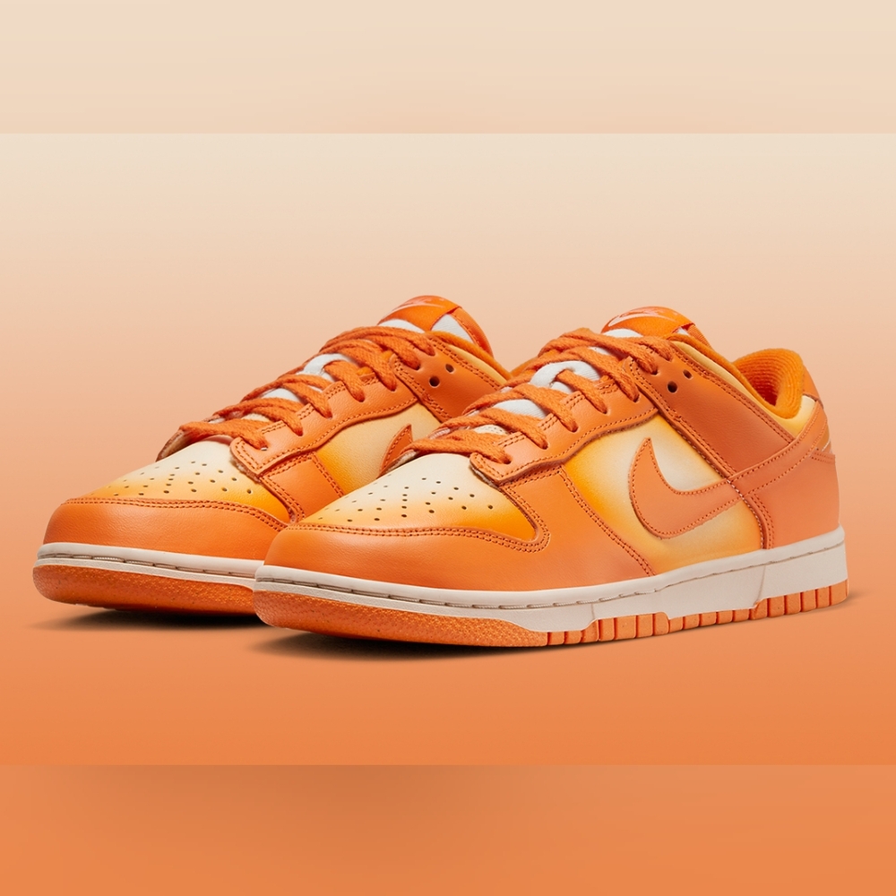 Nike Magma Orange Dunks, W9/M7.5, with box